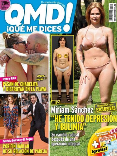 Miriam Sánchez en la portada de la revista QMD!/Foto: quemedices.es