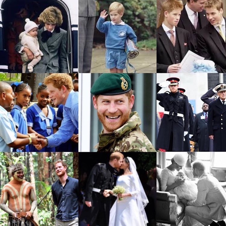 El collage con el que Meghan Markle ha felicitado al Príncipe Harry/ Foto: Instagram