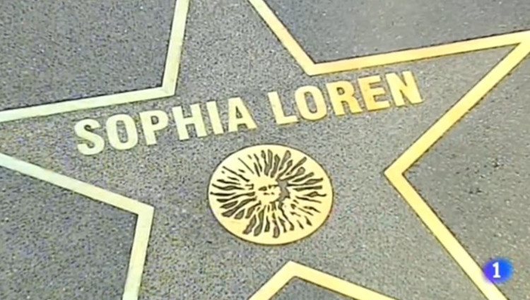 La estrella de Sophia Loren en el Paseo de la Fama de Almería/Foto:RTVE
