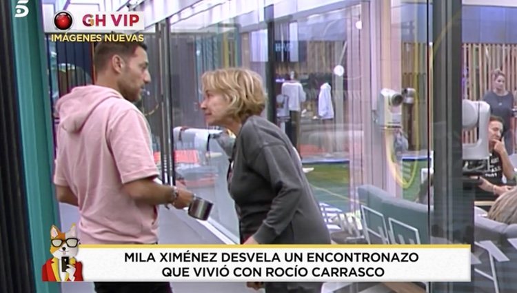 Mila Ximénez contando a Antonio David el encontronazo que tuvo con Rocío Carrasco