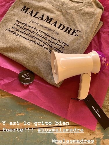 La nueva camiseta de Eva González como 'Malamadre'/ Foto: Instagram