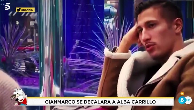 Gianmarco declarándose a Alba Carrillo / Telecinco.es