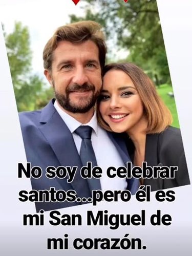 Chenoa felicitando a su novio Miguel/ Foto: Instagram