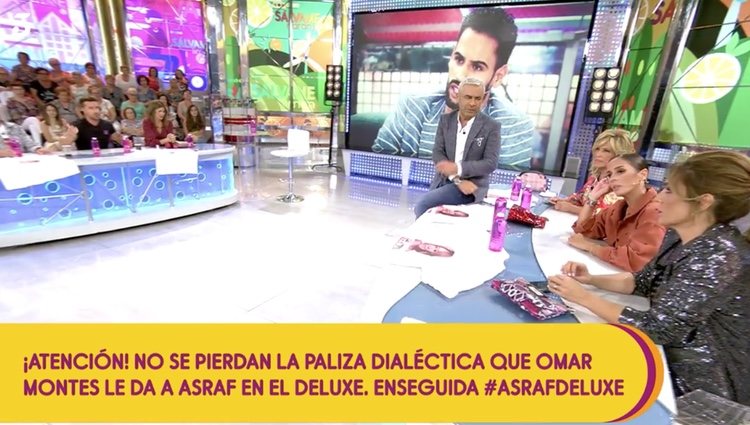 Rafa Mora y Anabel Pantoja en 'Sálvame' discutiendo sobre la relación entre Chabelita Pantoja y Asraf / Foto: Telecinco.es