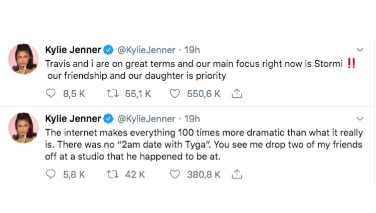 Kylie Jenner dio sus explicaciones a través de Twitter