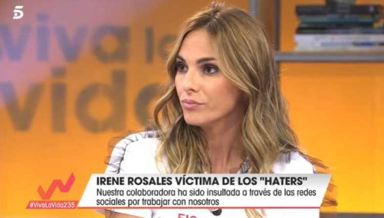 Irene Rosales en el plató de 'Viva la vida'/foto:telecinco.es