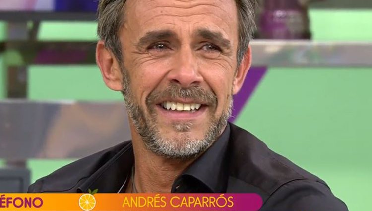 Alonso Caparrós en 'Sálvame' muy emocionado|vía: Telecinco.es