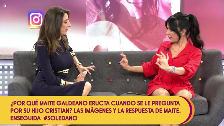 Maite Galdeano explicando los motivos de su ausencia en el cumpleaños de su hijo| Telecinco.es