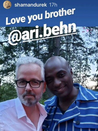 Shaman Durek junto a Ari Behn/Foto: Instagram