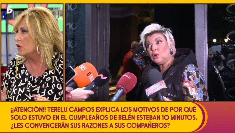 Lydia Lozano contando que Terelu Campos no le saludó / Telecinco.es