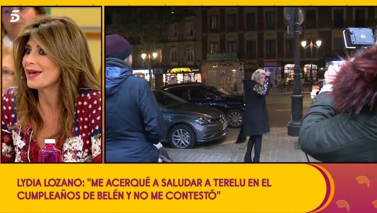 Gema López contando su frío encuentro con Terelu Campos / Telecinco.es