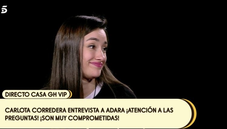 Adara Molinero entrevistada por carlota corredera/Fuente: telecinco.es