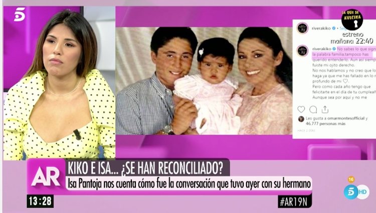 Chabelita Pantoja viendo la cruel felicitación de su hermano por su cumpleaños / Telecinco.es