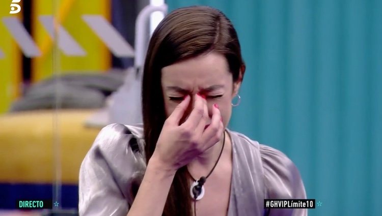 Adara llora tras la discusión con Hugo | Foto: telecinco.es