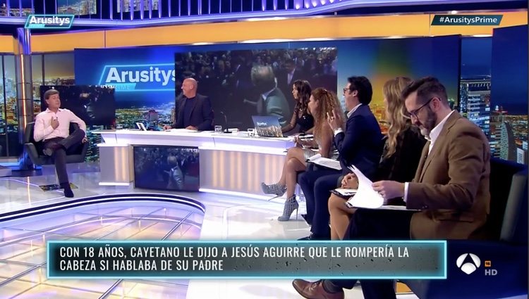 Cayetano Martínez de Irujo riendo en 'Arusitys Prime' | Foto: antena3.com