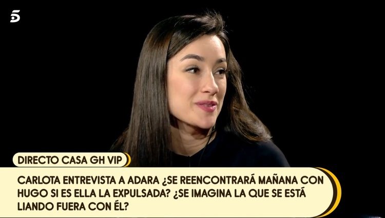 Adara hablando con Carlota Corredera / Telecinco.es