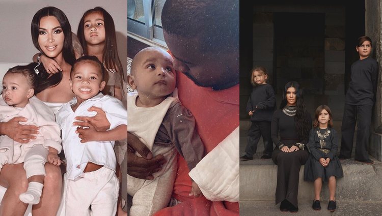 Kim y Kourtney Kardashian agradecidas con sus hijos | Foto: Instagram