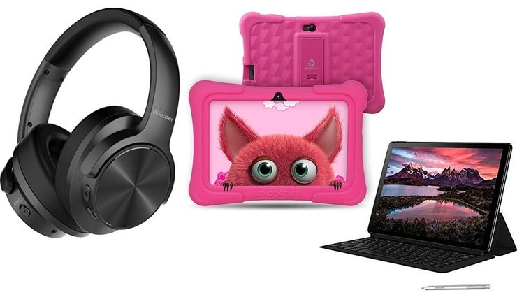 Auriculares, tablet para niños y tablet-ordenador