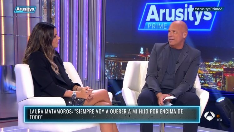 Laura Matamoros entrevistada en 'Arusitys Prime'/ Foto: Antena3.com