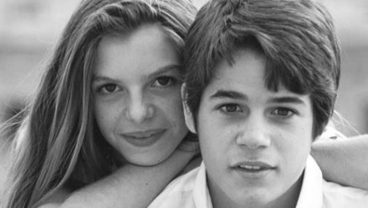 Paloma Gómez con Jorge Sanz cuando eran unos adolescentes