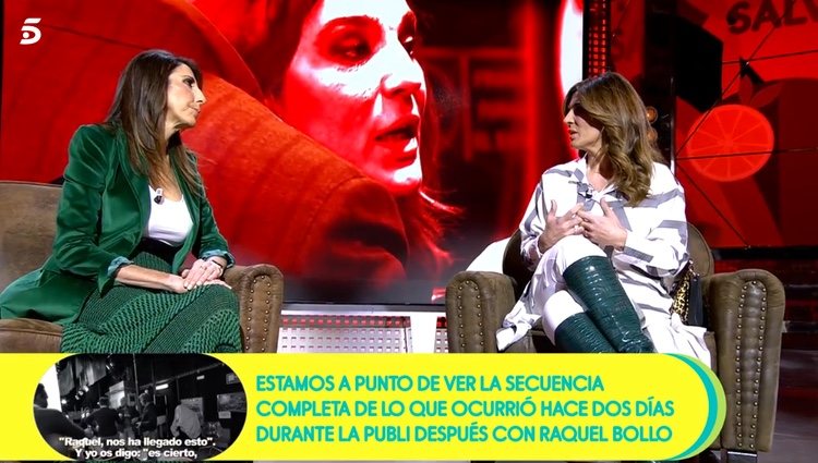 Raquel Bollo explicando su cabreo / Telecinco.es