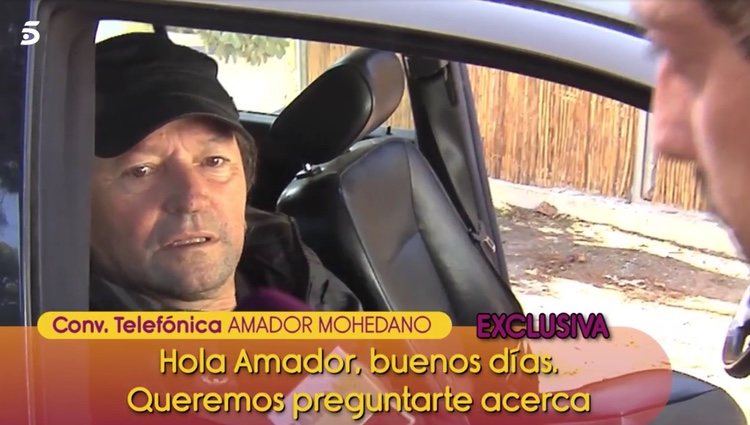Amador Mohedano hablando con 'Sálvame' |Foto: telecinco.es