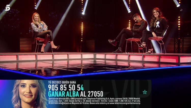 Alba Carrillo, Irene Junquera y Gianmarco en 'GH VIP 7' |Foto: telecinco.es