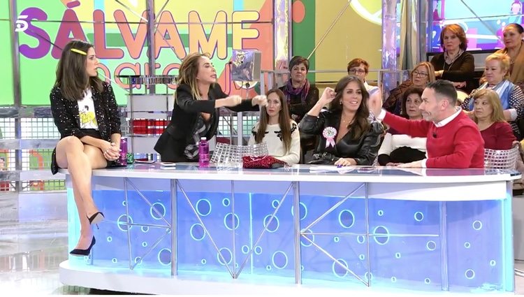 María Patiño discutiendo en 'Sálvame' | Foto: Telecinco.es