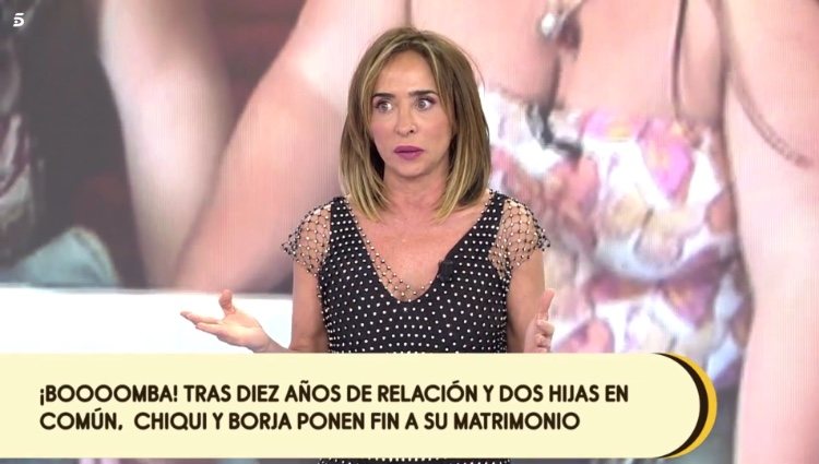 María Patiño hablando de la separación de Chiqui y Borja Navarro/ Foto: Telecinco.es