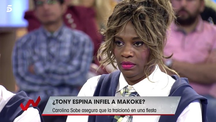 Carolina Sobe hablando de Makoke y Tony Spina|Foto: telecinco.es