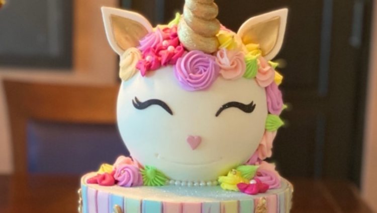 Detalle de la tarta de cumpleaños de la hija de Ricky Martin