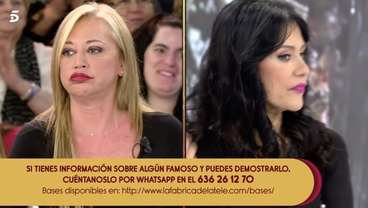 Maite Galdeano </p><p>y Belén Esteban discutiendo en 'Sálvame' | Foto: Telecinco.es