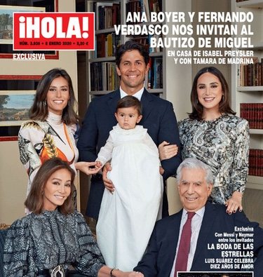 La portada del bautizo del hijo de Ana Boyer y Fernando Verdasco en Hola