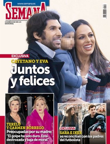 Eva González y Cayetano Rivera, ilusionados con su hijo en la portada de Semana
