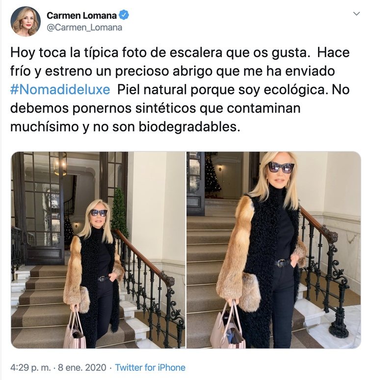 La reflexión de Carmen Lomana en Twitter