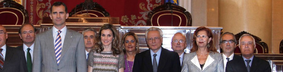 Los Príncipes de Asturias derrochan complicidad en un almuerzo en el Senado