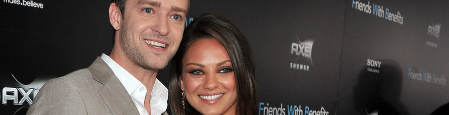 Justin Timberlake y Mila Kunis, cómplices y cariñosos en la premiere de 'Friends with benefits' en Nueva York