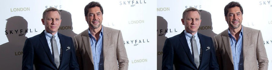 Javier Bardem, muy divertido en la presentación en Londres de 'Skyfall' junto a Daniel Craig