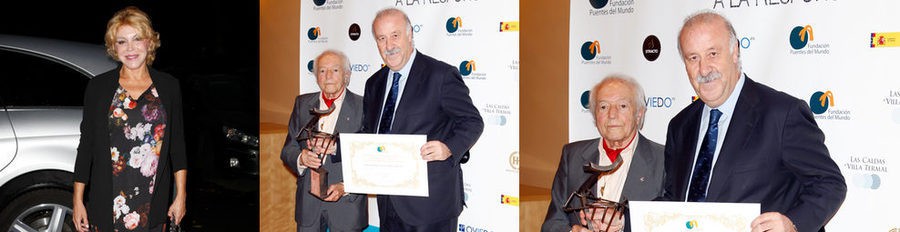 Vicente del Bosque y la Baronesa Thyssen, premiados por la Fundación Puentes del Mundo