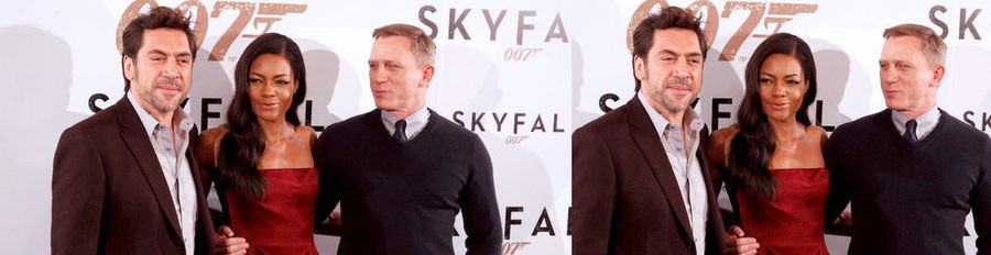 Daniel Craig, Naomie Harris y Javier Bardem presentan 'Skyfall' en Madrid
