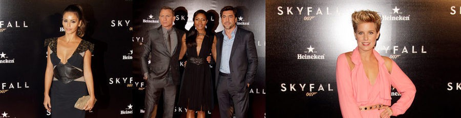 Ana de Armas, Tania Llasera y Mónica Cruz arropan a Javier Bardem y Daniel Craig en el estreno de 'Skyfall' en Madrid