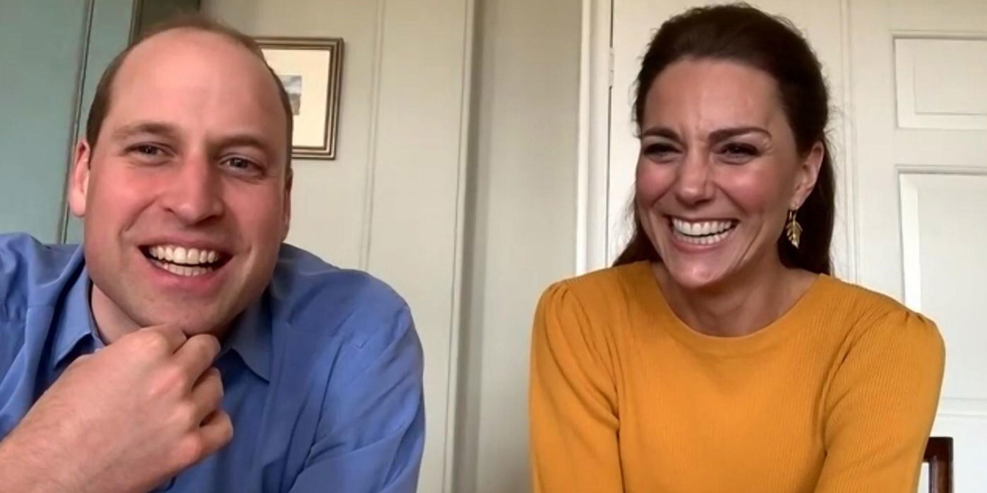 La divertida videollamada del Príncipe Guillermo y Kate Middleton a una escuela durante el confinamiento