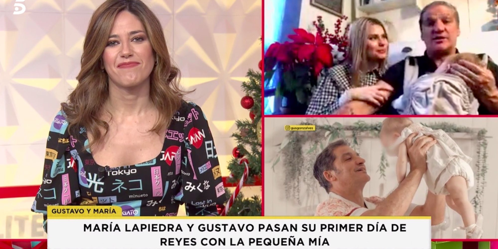 Así pasaron Gustavo González y María Lapiedra las primeras Navidades con su hija