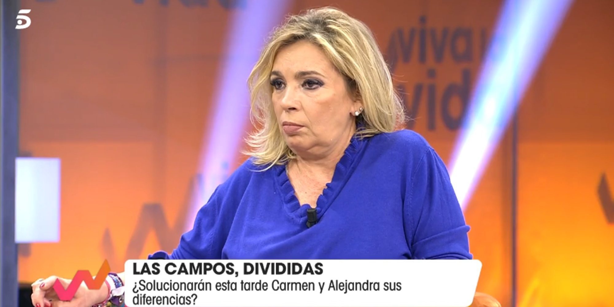 Carmen Borrego responde a Terelu Campos en 'Viva la vida' y sale escaldada: "No vayas de víctima"