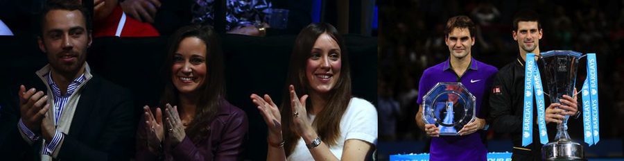 James y Pippa Middleton, testigos de la victoria de Novak Djokovic ante Roger Federer en la Copa Maestros