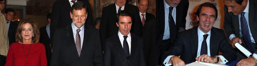 Ana Botella, Mariano Rajoy y Carlos Herrera apoyan a José María Aznar en la presentación de sus memorias