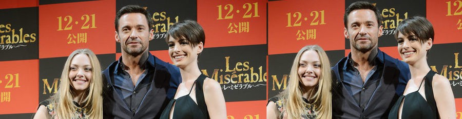 Anne Hathaway, Hugh Jackman y Amanda Seyfried presentan 'Los miserables' en Tokio