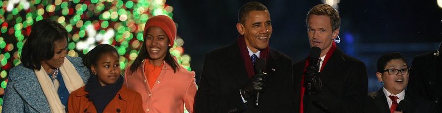 La familia Obama enciende las luces del árbol de Navidad junto a celebrities como Neil Patrick Harris
