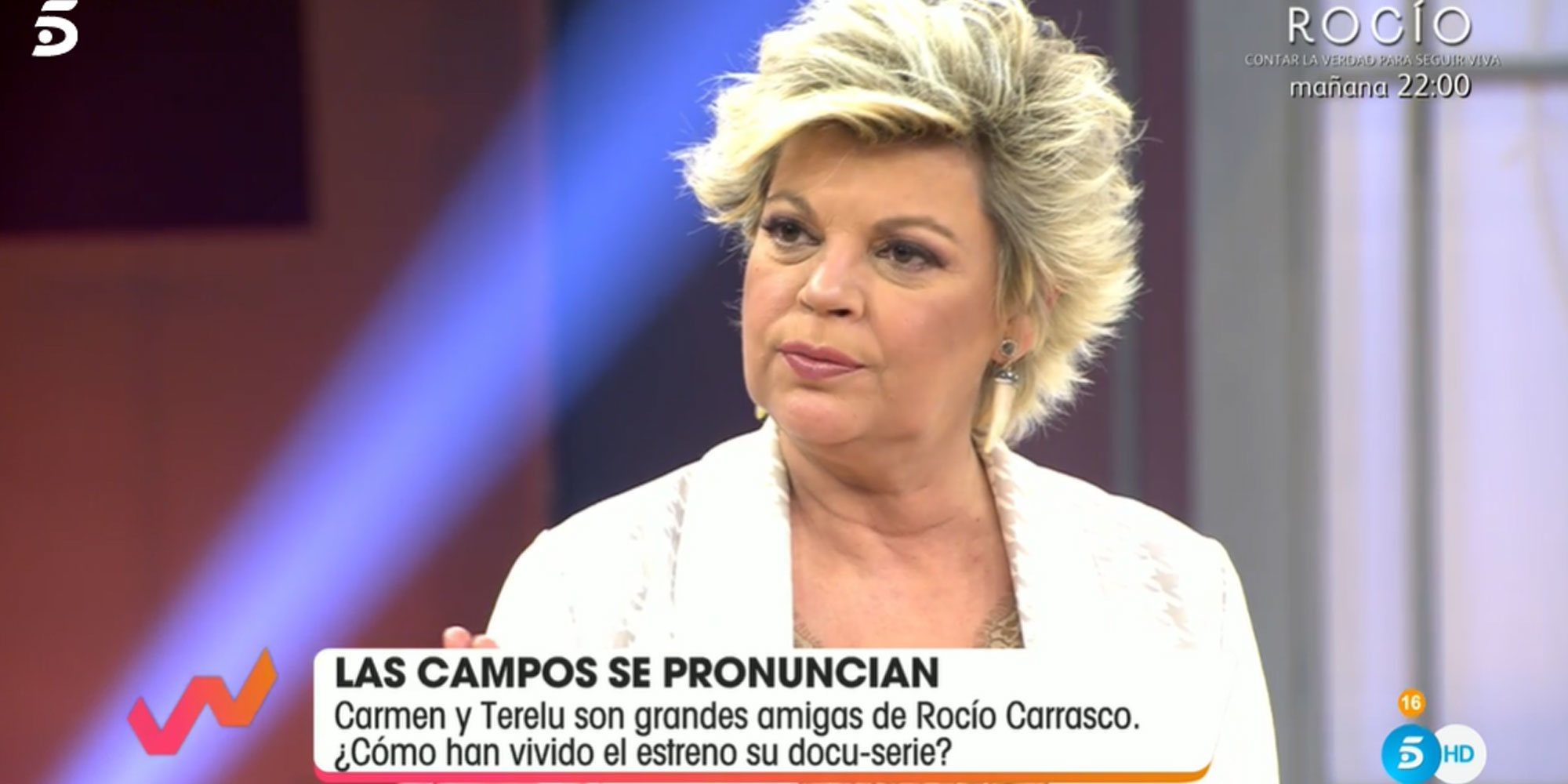 Terelu Campos explica lo que sintió al ver la docu-serie de Rocío Carrasco