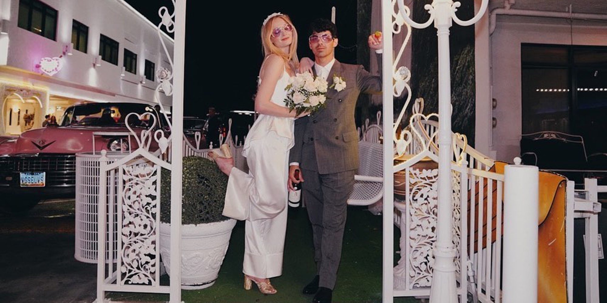 Joe Jonas y Sophie Turner celebran su segundo aniversario con fotos inéditas de la boda en Las Vegas